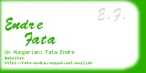 endre fata business card